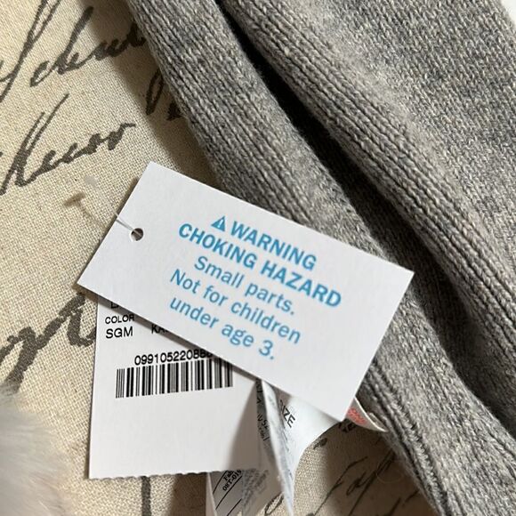 J. CREW CUTS SCARF GRAY/PINK/WHITE - Picture 4 of 5